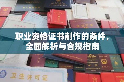 奉节职业资格证书制作的条件，全面解析与合规指南